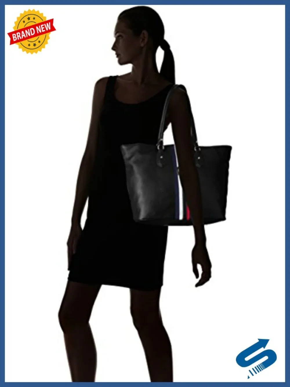 Lightweight Nylon Tote Bag with Zip Top - Travel Work Bag